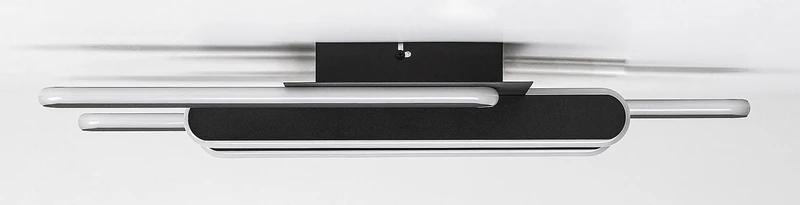 Sindri – LED ceiling light in black with white shade, 610×360mm, 36W, 3000-4000K