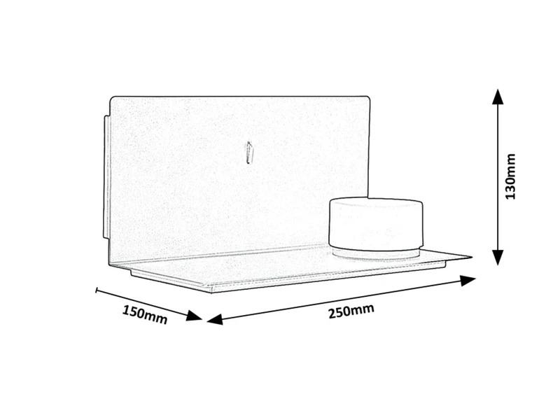 Aranzo – LED wall light with USB charging in black/white, 250×130mm, 6W, 3000K