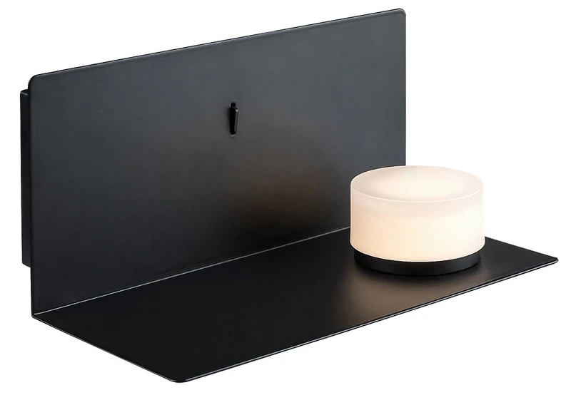 Wall Lights Aranzo – LED wall light with USB charging in black/white, 250×130mm, 6W, 3000K