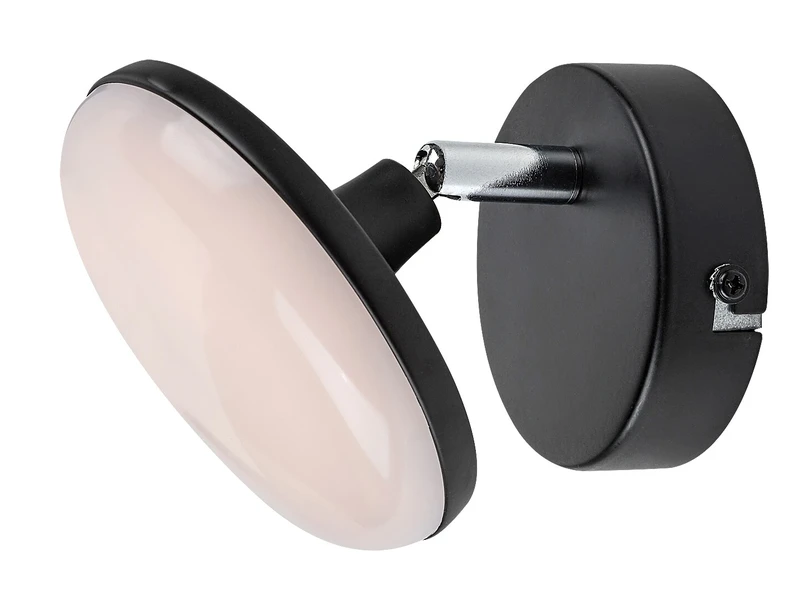 LED плафони Madi – LED плафон в черен мат с бял абажур, Ø120мм, 4W, 3000K