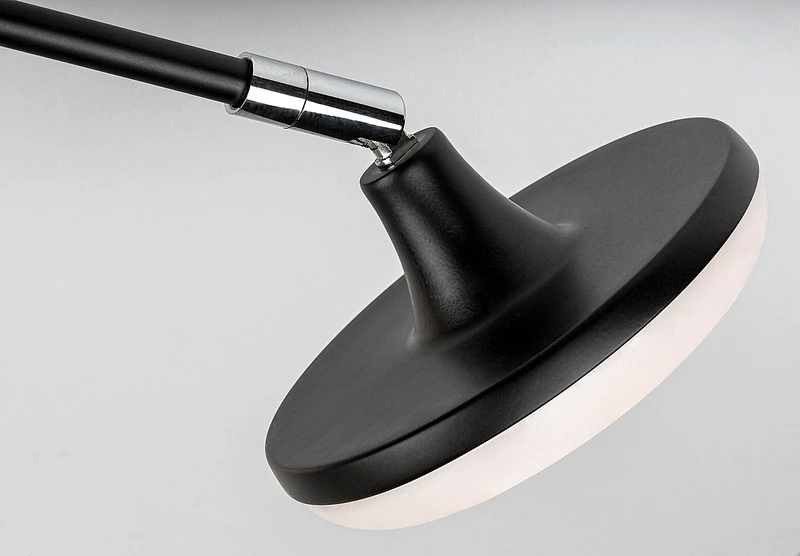 Madi – LED ceiling light in black matt with white ceiling lights, Ø570mm, 24W, 3000K