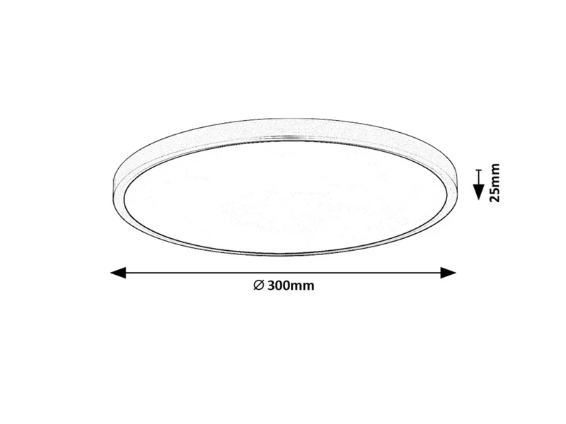 Paulos – LED ceiling light in white, Ø300mm, 24W, 4000K