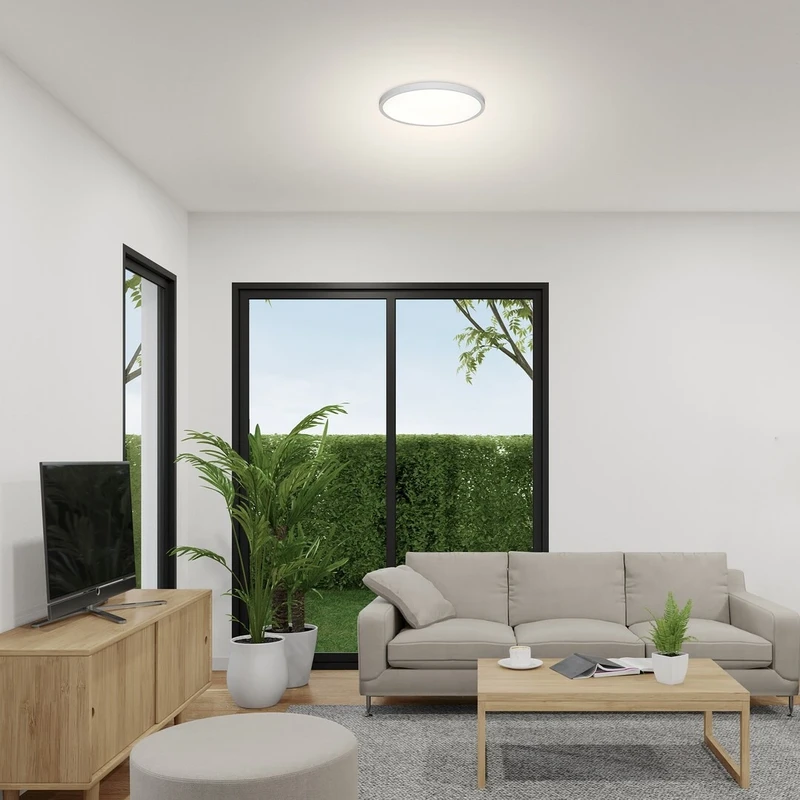 Paulos – LED ceiling light in white, Ø300mm, 24W, 4000K