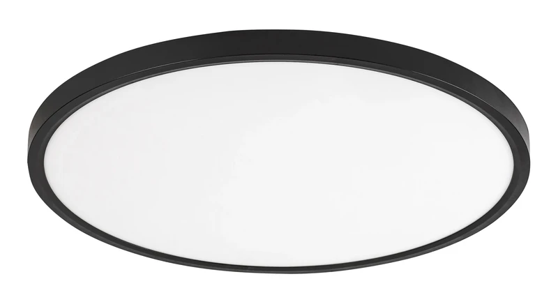 Paulos – LED ceiling light in black with white shade, Ø500mm, 48W, 4000K