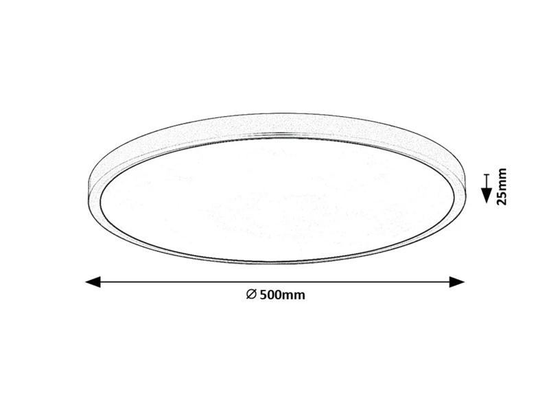Paulos – LED ceiling light in white, Ø500mm, 48W, 4000K