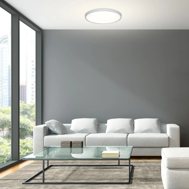 Paulos – LED ceiling light in white, Ø500mm, 48W, 4000K