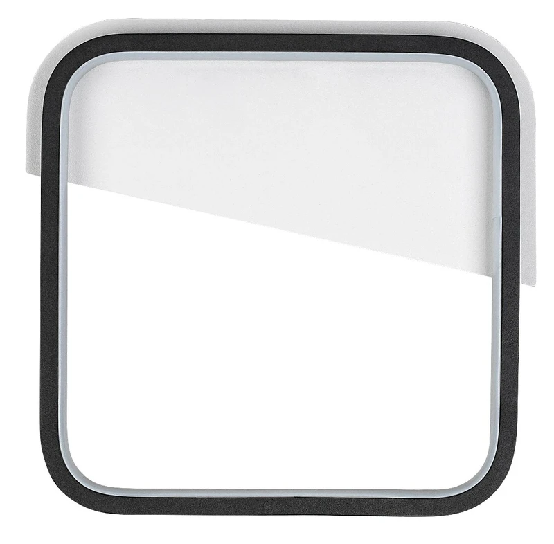 Razzi – LED аплик в черен мат с бял силиконов абажур, 260×260мм, 13W, 4000K