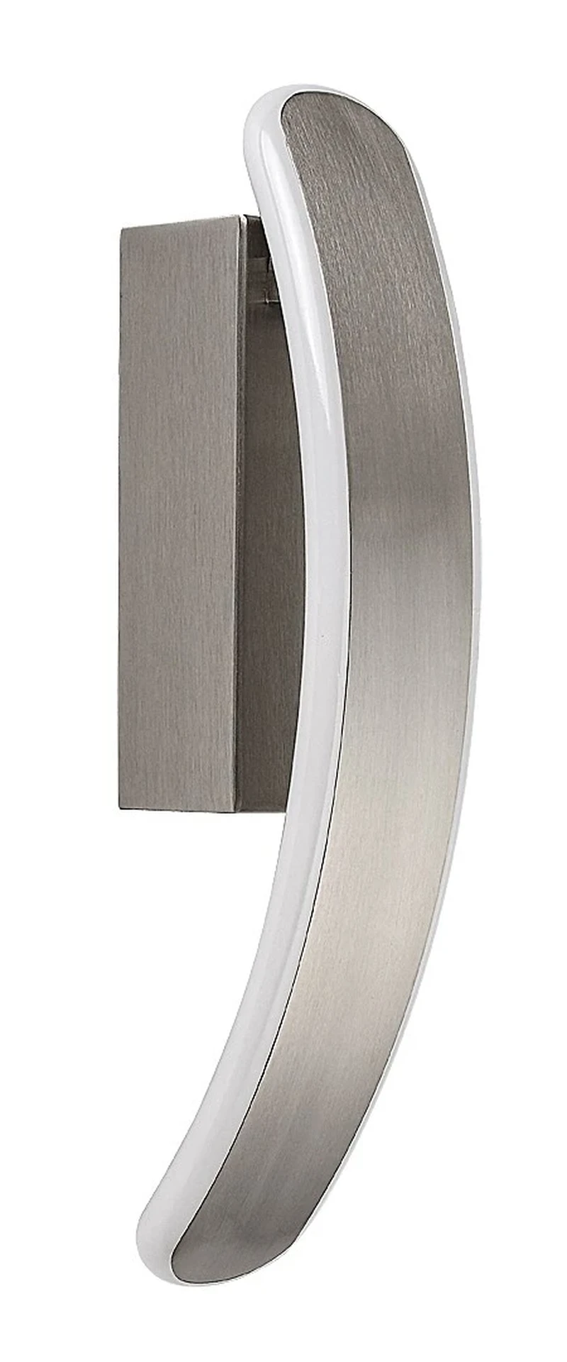 Jarnelle – LED wall light in satin chrome with white shade, 290mm, 12W, 3000K