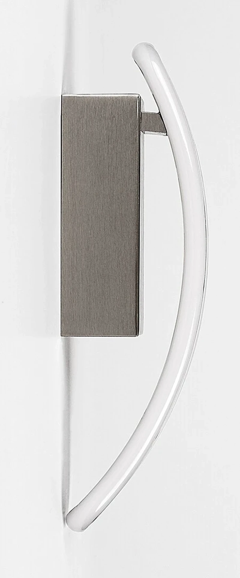 Jarnelle – LED wall light in satin chrome with white shade, 290mm, 12W, 3000K