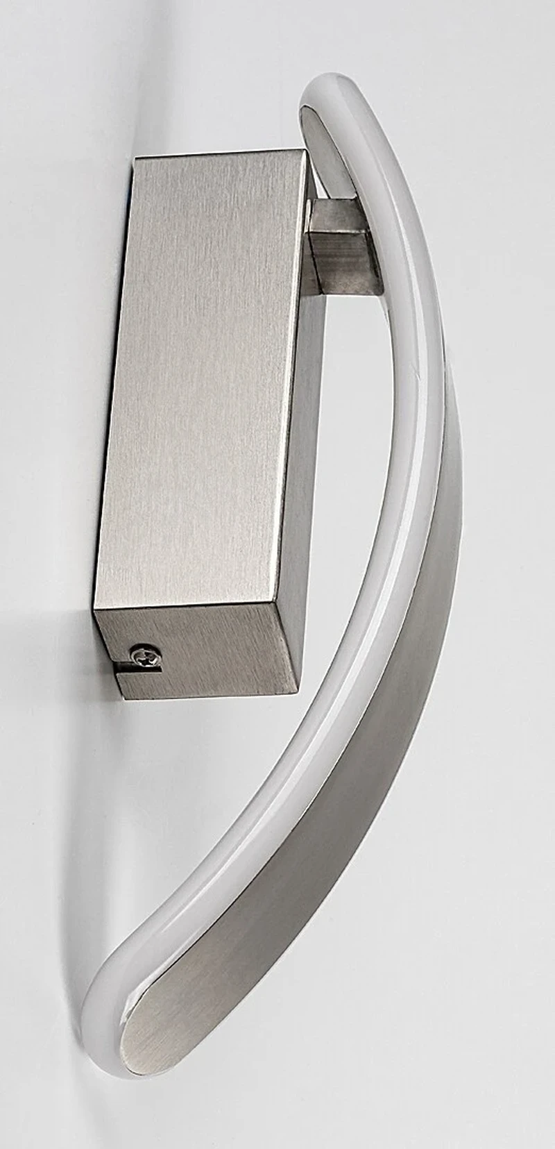 Jarnelle – LED wall light in satin chrome with white shade, 290mm, 12W, 3000K