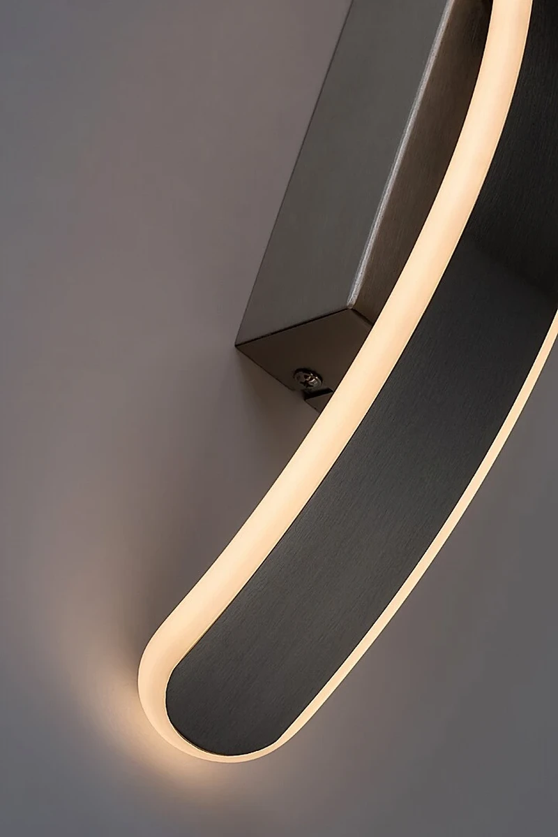 Jarnelle – LED wall light in satin chrome with white shade, 290mm, 12W, 3000K