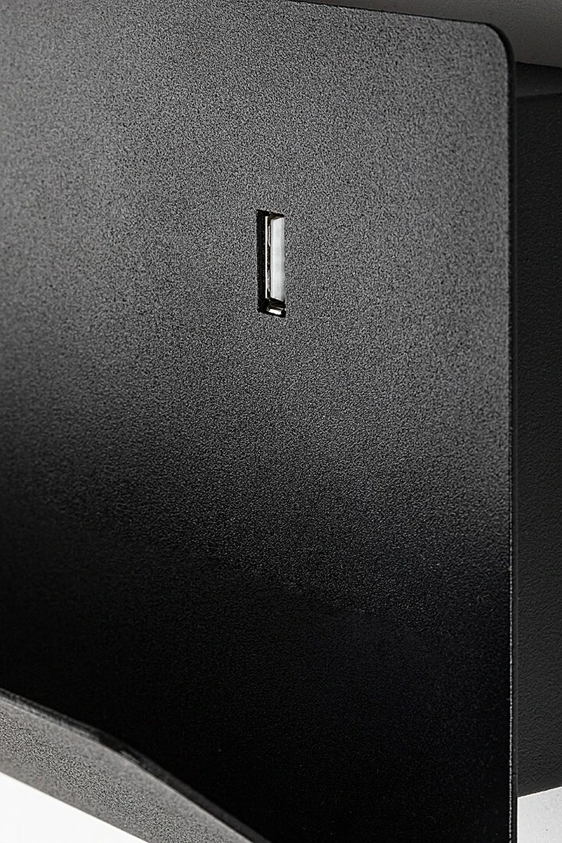 Tacito – LED wall light for wall in black with white shade, 230×290mm, GU10