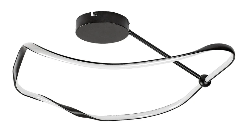 Mirossi – LED ceiling light in black with silicone shade, 630×550mm, 38W, 4000K