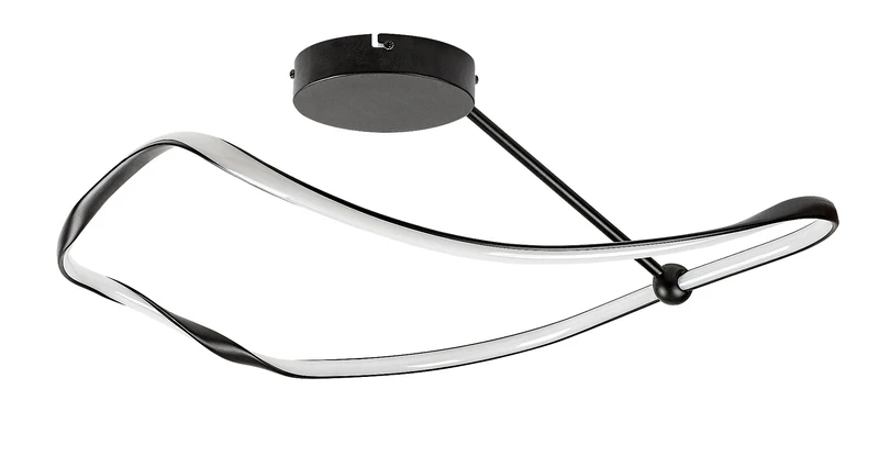 Mirossi – LED ceiling light in black with silicone shade, 630×550mm, 38W, 4000K