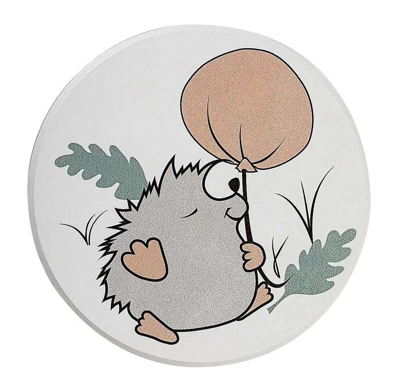 Детски лампи Hedgy – LED детска стенна лампа в бяло с цветен таралеж, Ø120мм, 9W, 3000-6500K