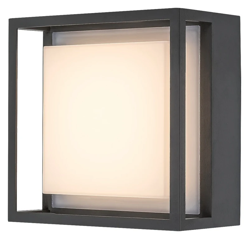 Mendoza – LED външна стенна лампа в антрацит, 160×160мм, 6.5W, 3000K, IP65
