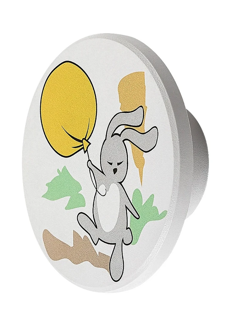 Hopply – LED children's wall light in white with multicoloured shade, Ø120mm, 9W, 3000-6500K