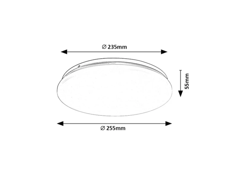 Vendel – LED ceiling light in white with starry effect, Ø255mm, 12W, 4000K