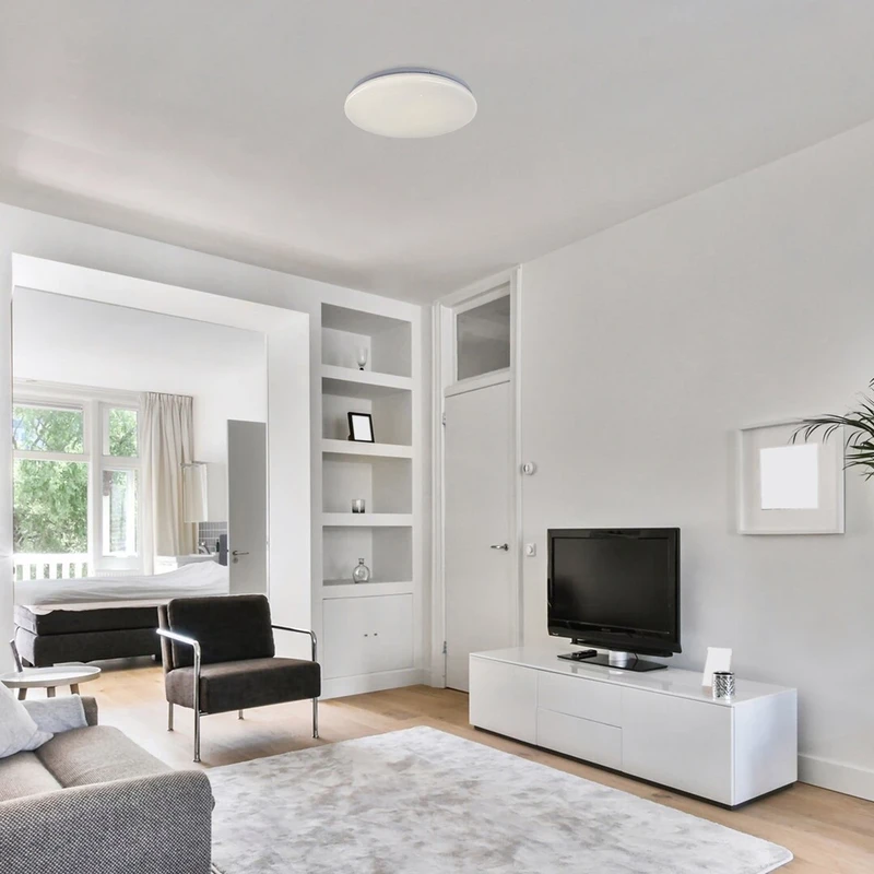 Vendel – LED ceiling light in white with starry effect, Ø255mm, 12W, 4000K