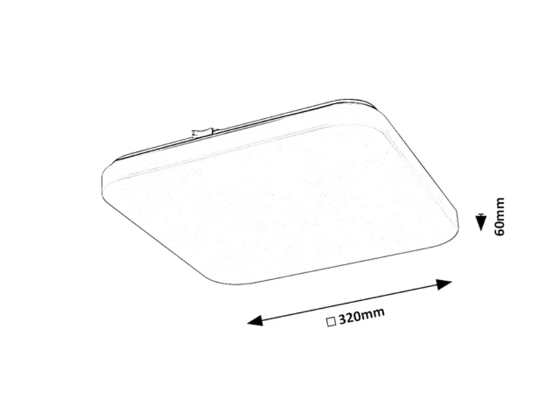 Vendel – LED ceiling light in white, 320×320mm, 18W, 3000K