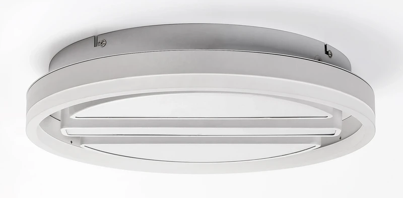 Gremin – LED ceiling light in white with remote, Ø400mm, 55W, 3000-6000K