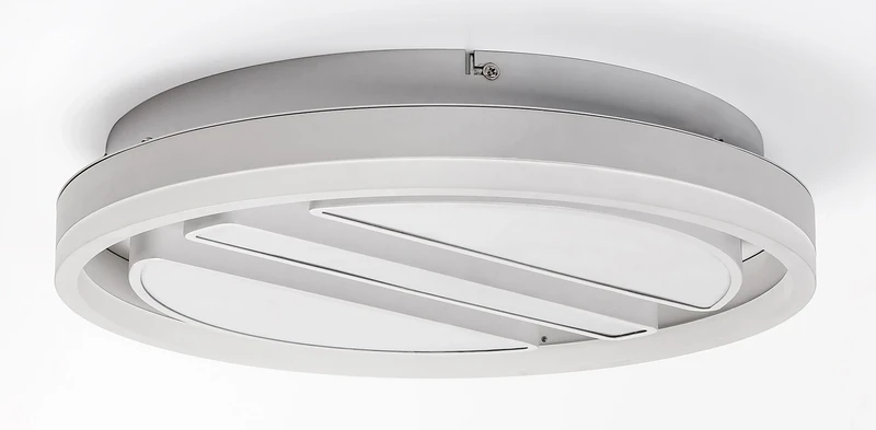 Gremin – LED ceiling light in white with remote, Ø400mm, 55W, 3000-6000K