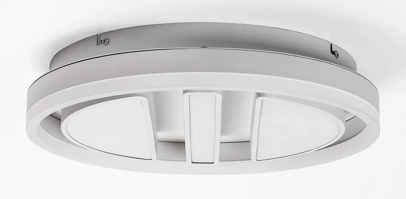 Gremin – LED ceiling light in white with remote, Ø400mm, 55W, 3000-6000K