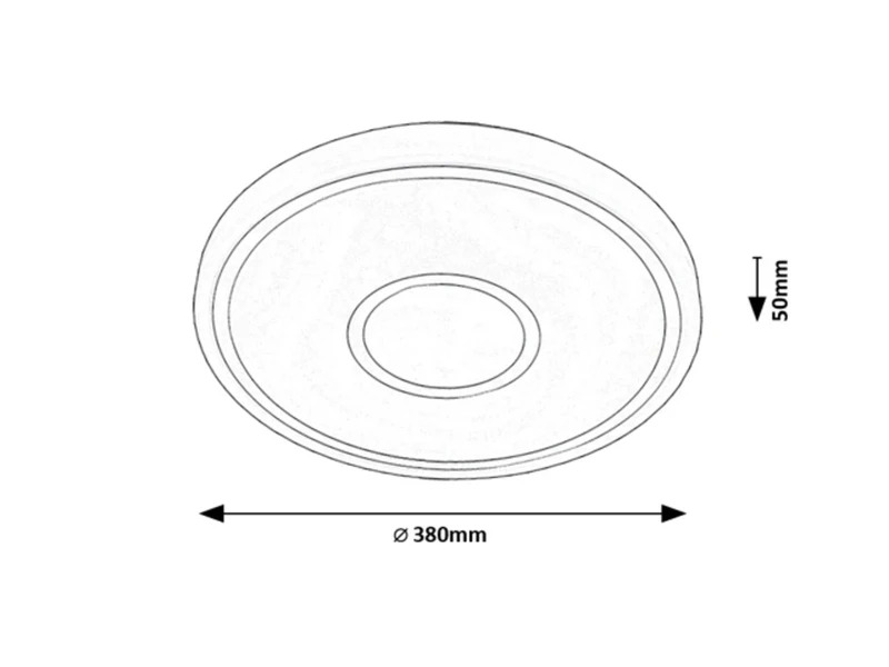 Taytum – LED плафон в бяло, Ø380мм, 25W, 3000K