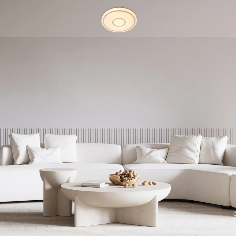 Taytum – LED плафон в бяло, Ø380мм, 25W, 3000K