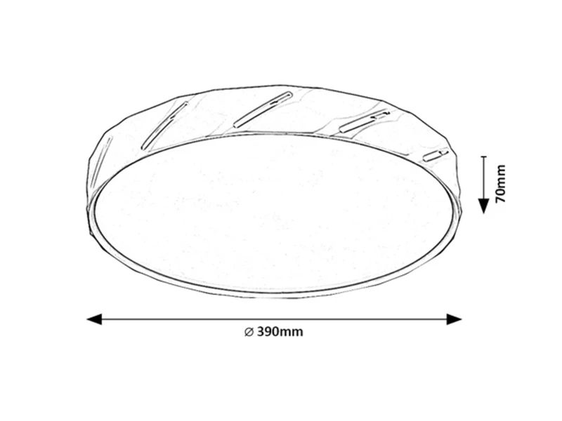 Nessira – LED плафон в матово бяло, Ø390мм, 25W, 3000K