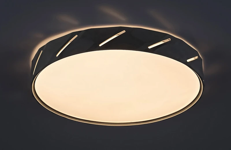 Nessira – LED плафон в матово бяло, Ø390мм, 25W, 3000K