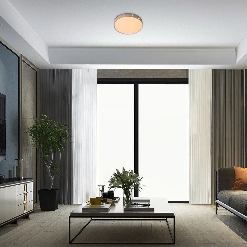 Nessira – LED плафон в матово бяло, Ø390мм, 25W, 3000K