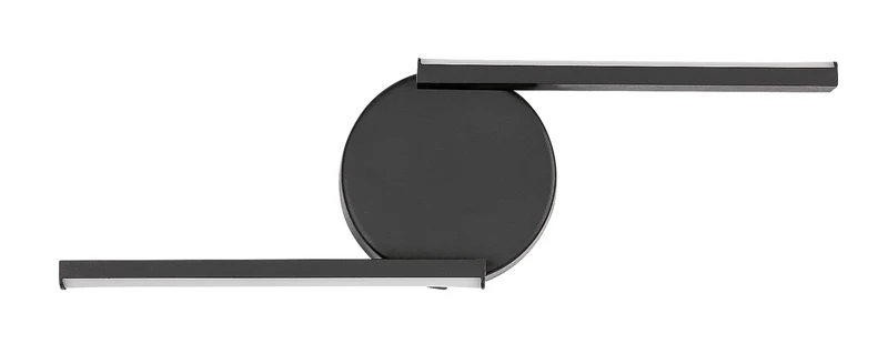 Sabira – LED аплик в черен мат с бели абажури, 120×375мм, 8W, 4000K