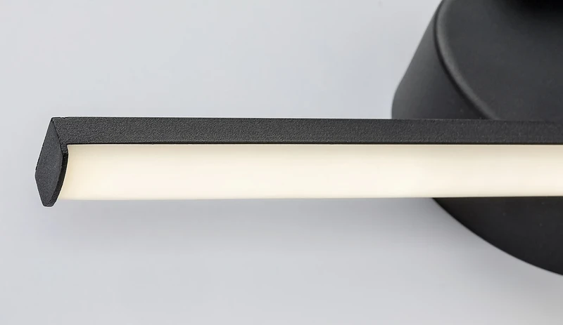 Sabira – LED аплик в черен мат с бели абажури, 120×375мм, 8W, 4000K