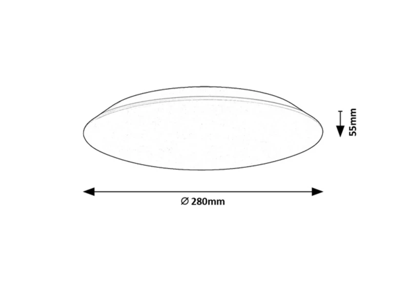 Rorik – LED ceiling light in white, Ø280mm, 18W, 4000K
