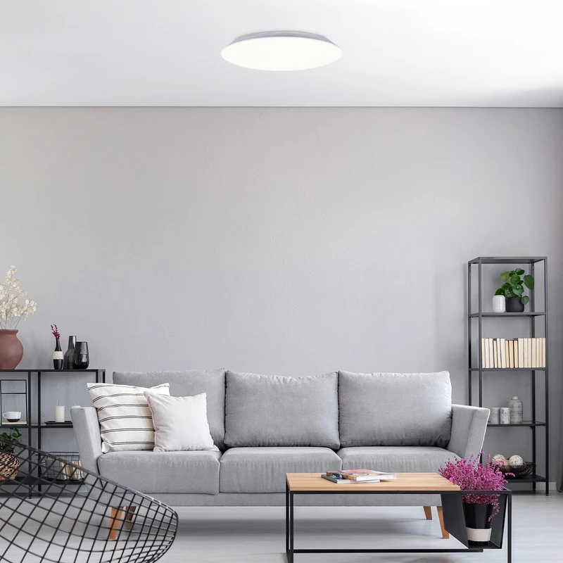 Rorik – LED ceiling light in white, Ø380mm, 24W, 4000K
