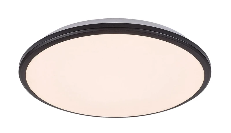 LED Ceiling Lights Engon – LED ceiling light in black with white shade, Ø270mm, 18W, 3000K