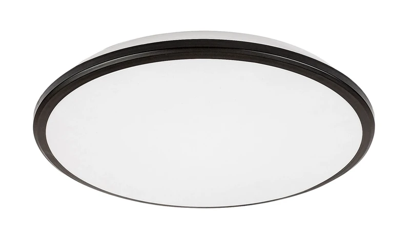 Engon – LED ceiling light in black with white shade, Ø270mm, 18W, 3000K