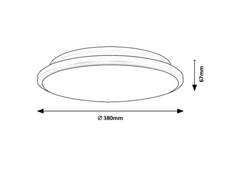 Engon – LED плафон в сребърно с бял абажур, Ø380мм, 24W, 4000K