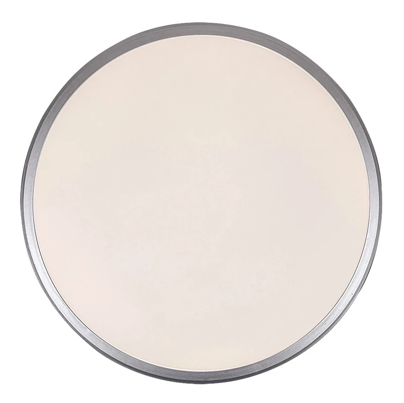 Engon – LED плафон в сребърно с бял абажур, Ø380мм, 24W, 4000K