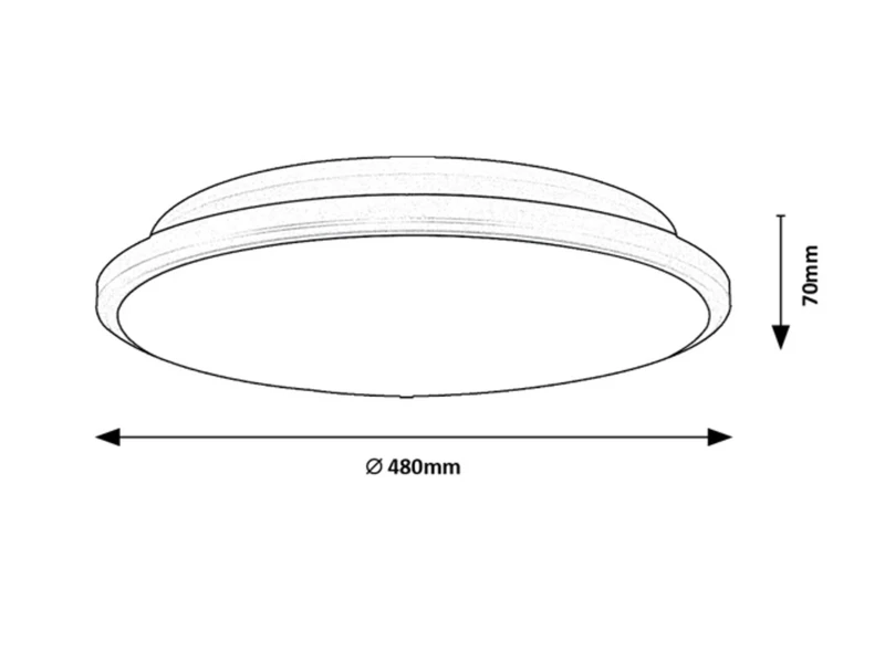 Engon – LED плафон в сребристо с бял абажур, Ø480мм, 45W, 4000K