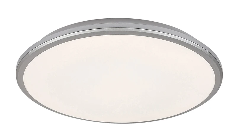 LED плафони Engon – LED плафон в сребристо с бял абажур, Ø480мм, 45W, 4000K