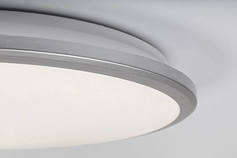 Engon – LED плафон в сребристо с бял абажур, Ø480мм, 45W, 4000K