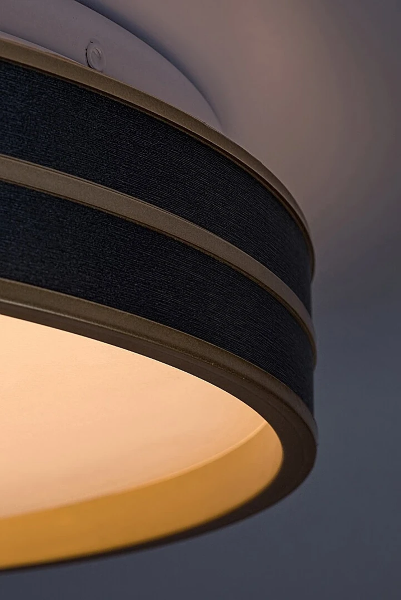 Gandor – LED ceiling light in black/gold with white shade, Ø390mm, 24W, 3000-6500K