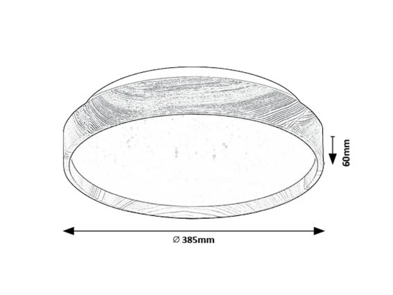 Leana2 – LED плафон в бук с бял абажур, Ø385мм, 24W, 3000K