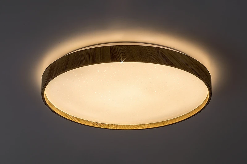 Leana2 – LED плафон в бук с бял абажур, Ø385мм, 24W, 3000K