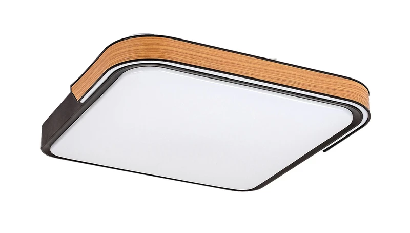 Arild – LED плафон в черен мат с бял абажур, 500×480мм, 48W, 3000-6500K