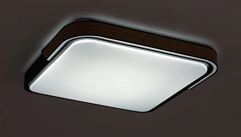 Arild – LED плафон в черен мат с бял абажур, 500×480мм, 48W, 3000-6500K