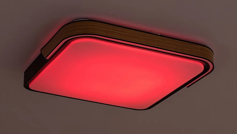 Arild – LED плафон в черен мат с бял абажур, 500×480мм, 48W, 3000-6500K
