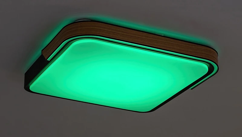 Arild – LED плафон в черен мат с бял абажур, 500×480мм, 48W, 3000-6500K